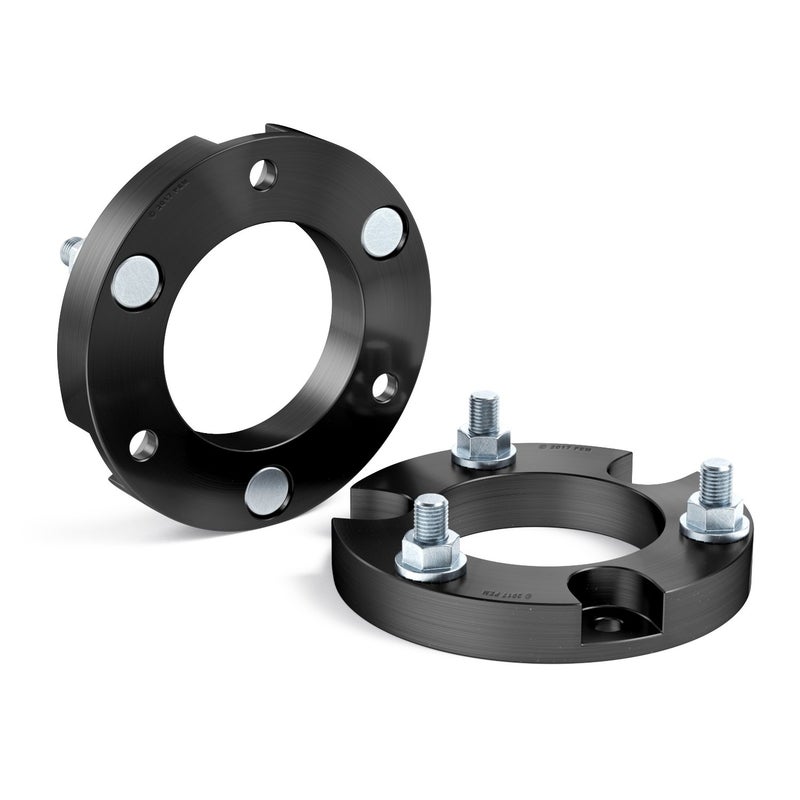 RockTrix Front Suspension Lift Kit - 1.5 inch Lift - Compatible with 2005-2021 Toyota Tacoma (6-Lug), 2003-2021 4Runner, 2007-2014 FJ Cruiser (4WD) - Leveling Kit Strut Upper Top Aluminum Spacers Accessories - Image 4